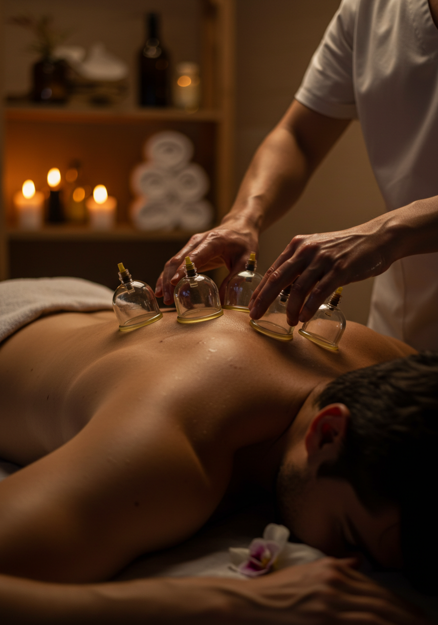 مساج سويدي بكاسات سحب الهواء